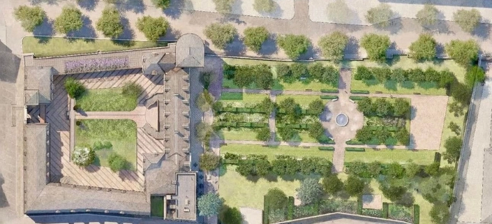 Le Palais épiscoapl vu du ciel